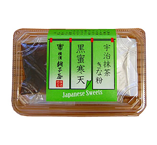 Japanese Sweets　宇治抹茶きな粉　黒蜜寒天　125g